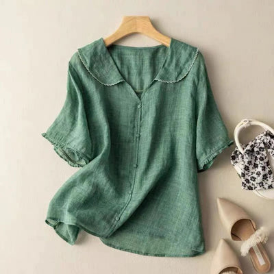 Elodie Lightweight Button Blouse