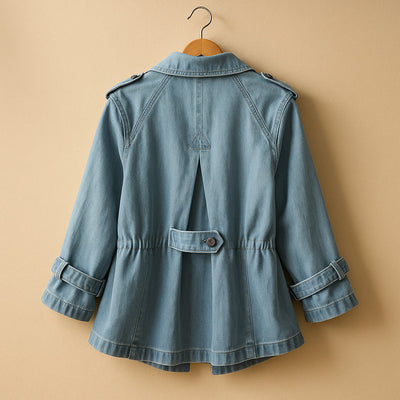 Giulia Cotton Denim Peacoat