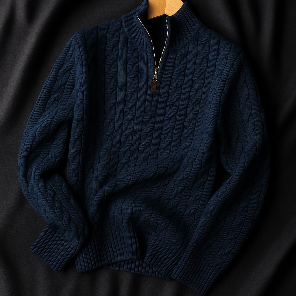 Elena Wool Half-Zip Sweater