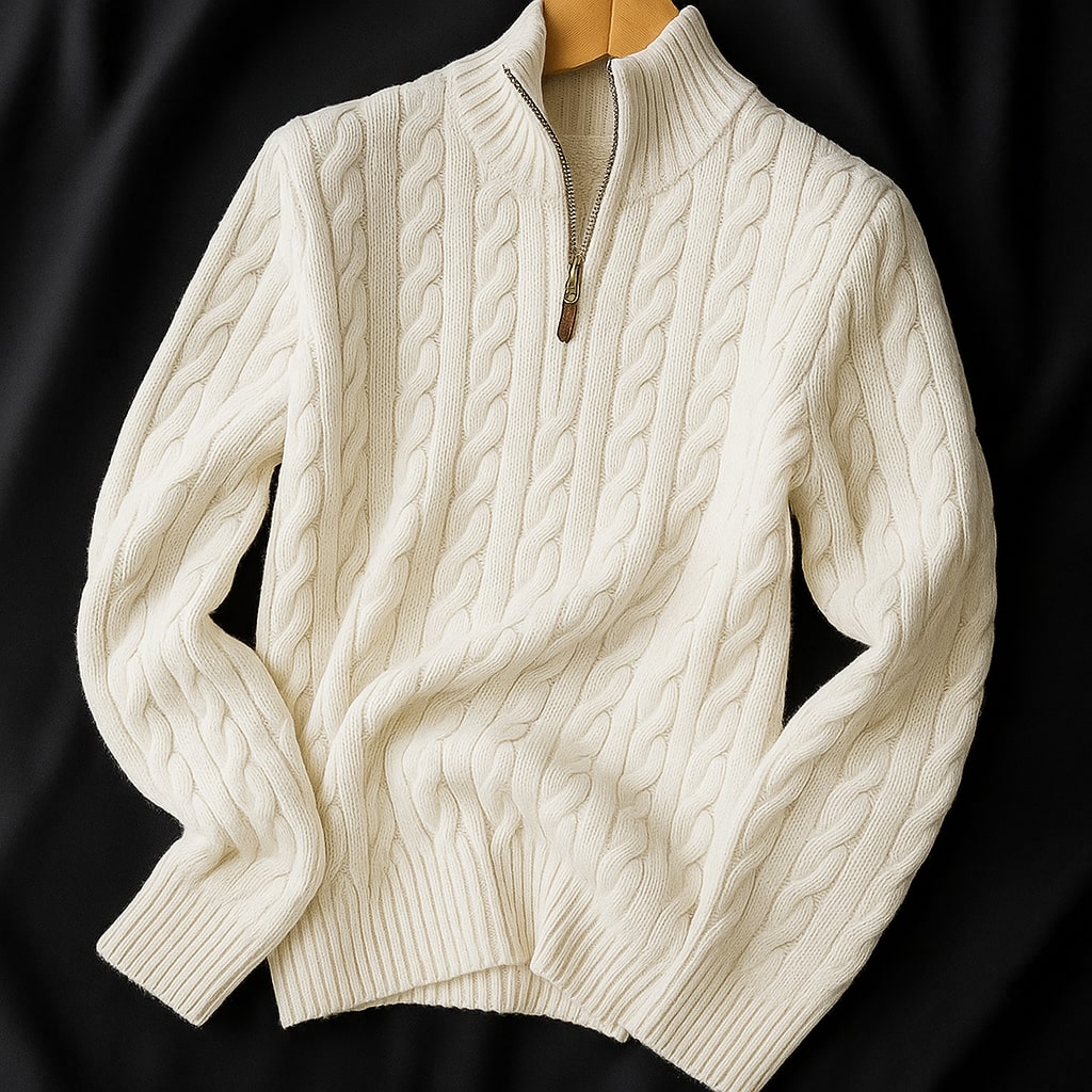Elena Wool Half-Zip Sweater