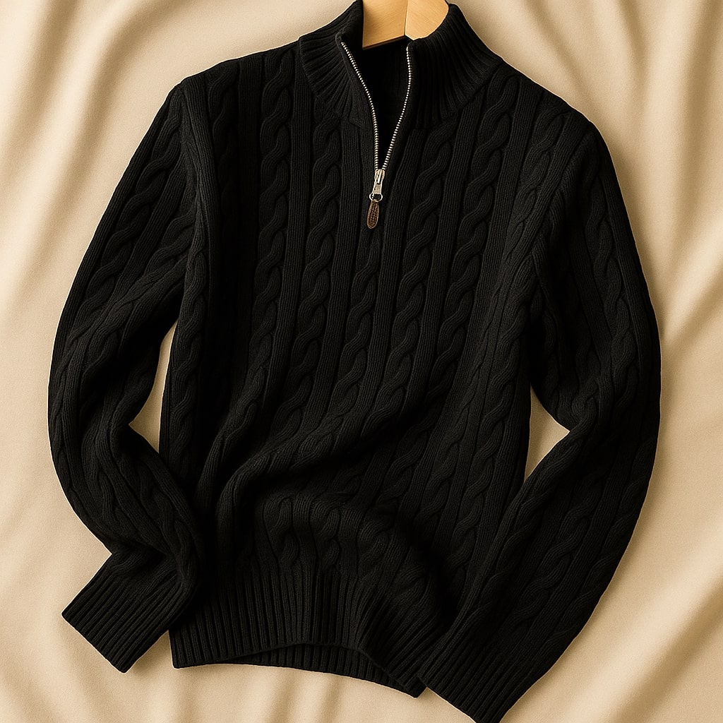 Elena Wool Half-Zip Sweater