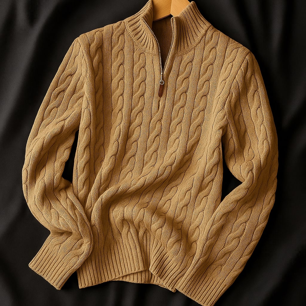 Elena Wool Half-Zip Sweater