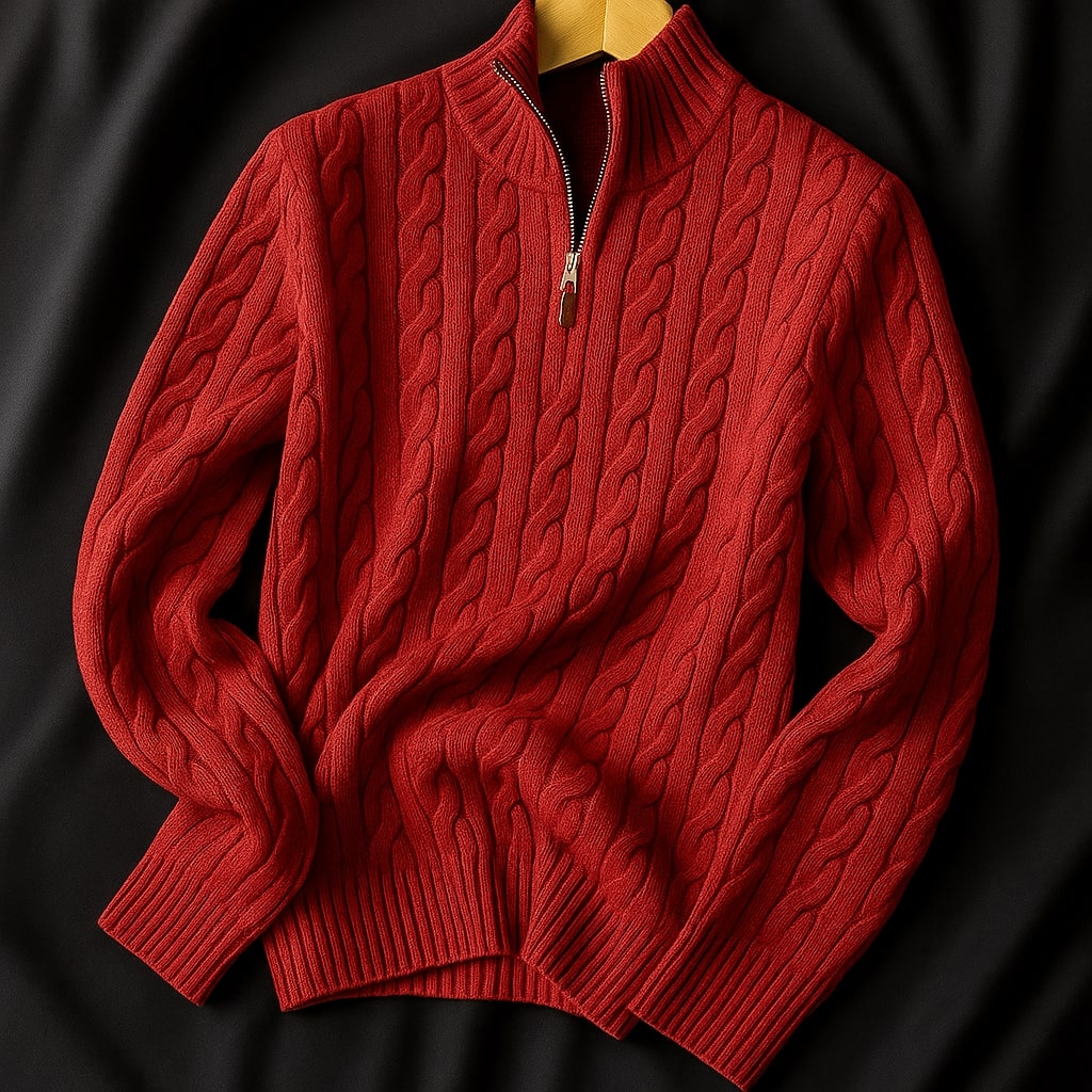 Elena Wool Half-Zip Sweater