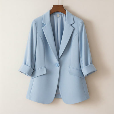 Alessia Linen–Silk Blazer