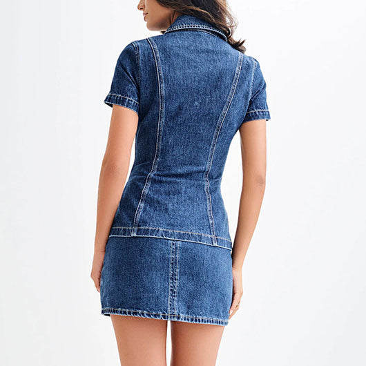 Caterina Denim Two-Piece Set