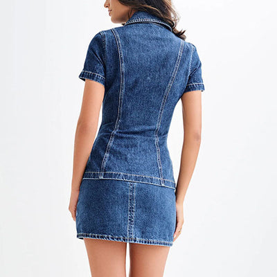 Caterina Denim Two-Piece Set