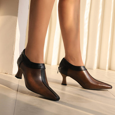 Camila Two-Tone Ankle Heels