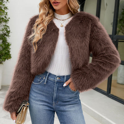 Celina Faux Fur Cropped Jacket