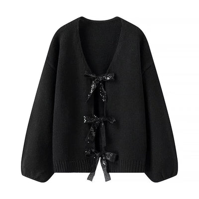 Elisa Ribbon-Tie Cardigan