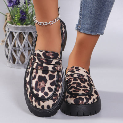 Marcella Leopard Print Loafers