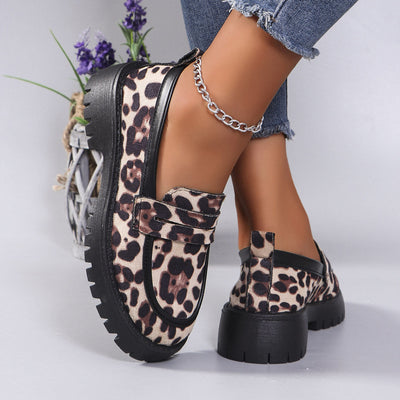 Marcella Leopard Print Loafers