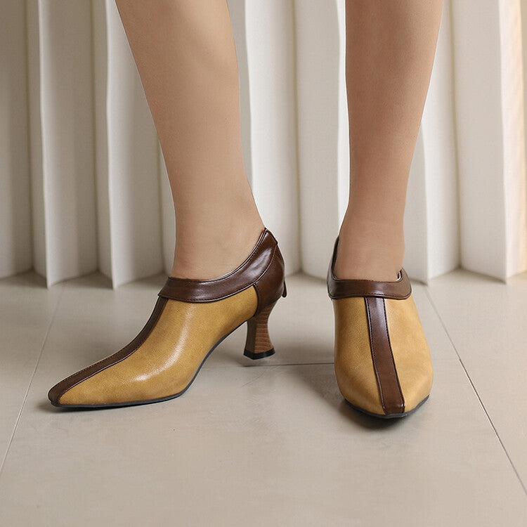 Camila Two-Tone Ankle Heels