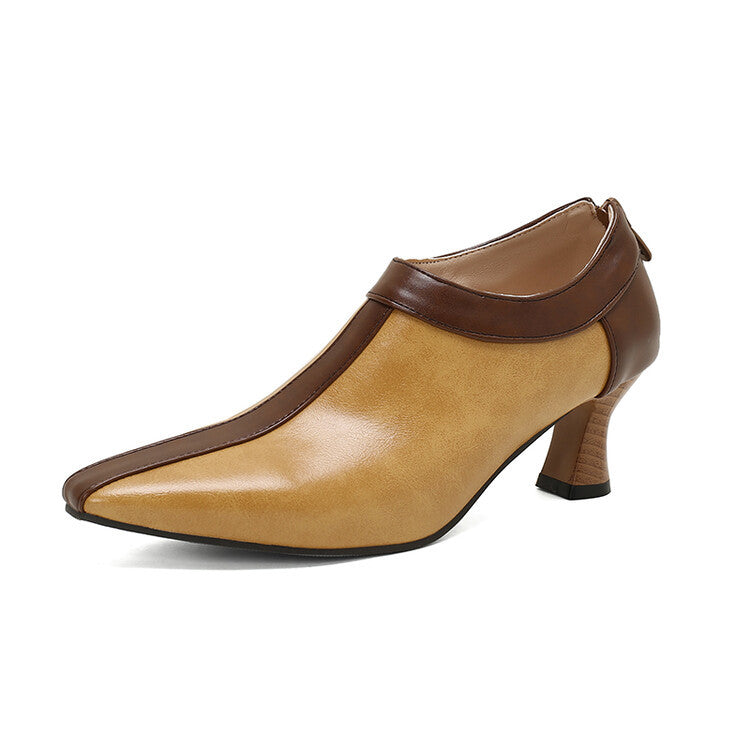 Camila Two-Tone Ankle Heels