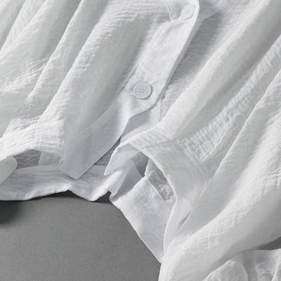 Avelina Linen Gauze Cropped Cardigan