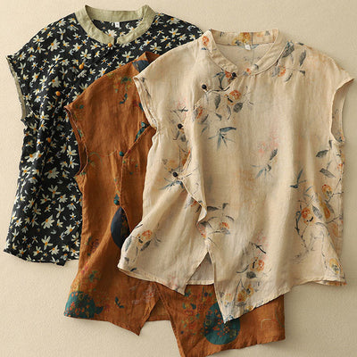 Chiara Linen Blossom Top
