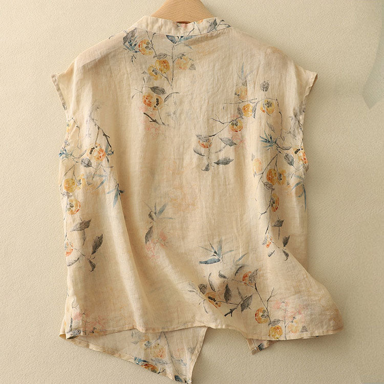 Chiara Linen Blossom Top