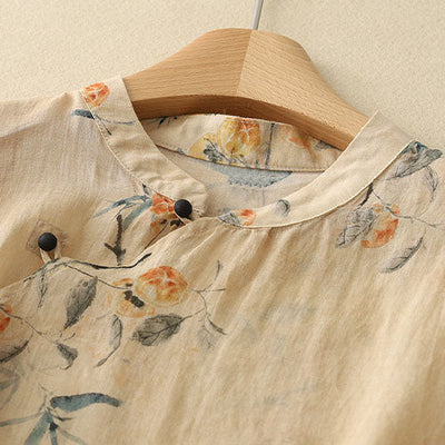 Chiara Linen Blossom Top