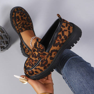Marcella Leopard Print Loafers