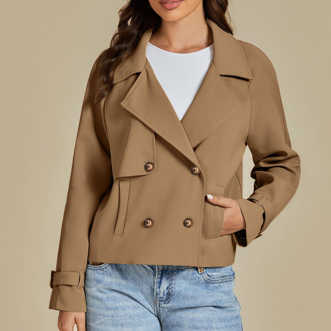 Valeria Cropped Trench Coat