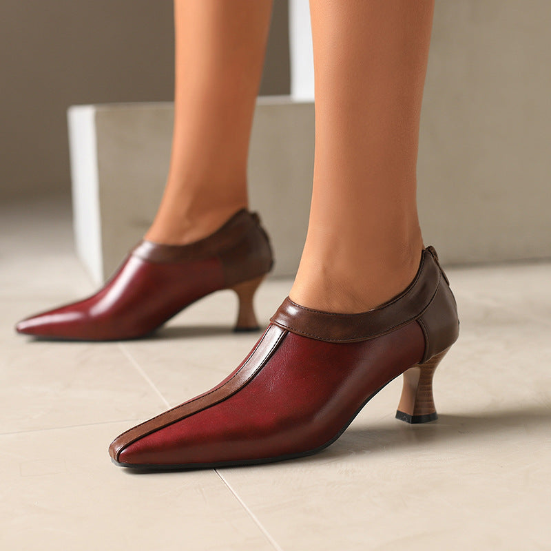 Camila Two-Tone Ankle Heels