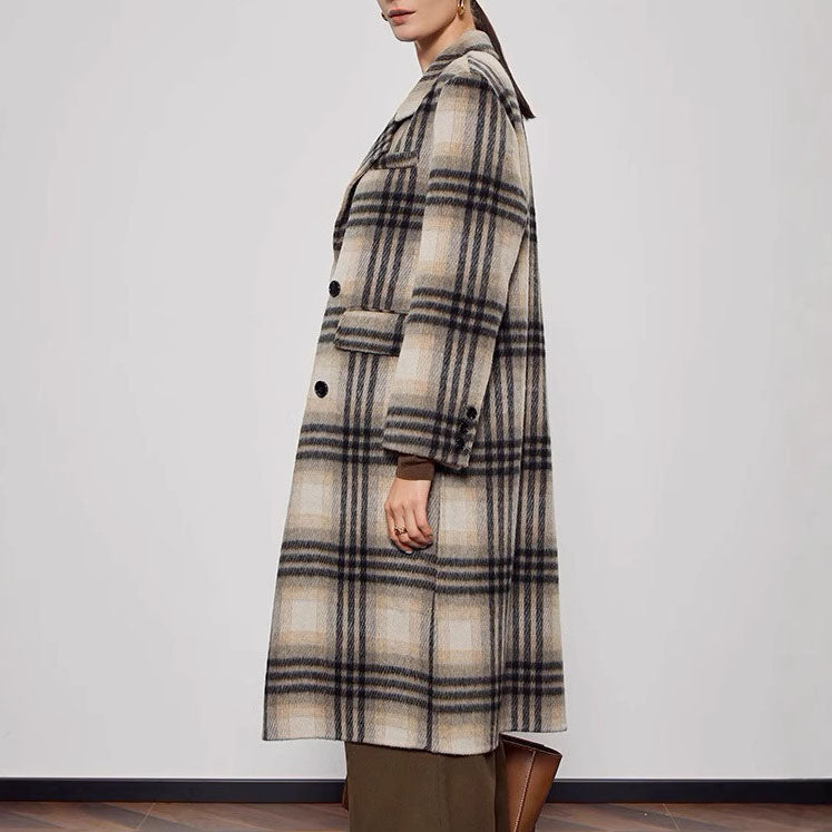 Elena Classic Plaid Coat