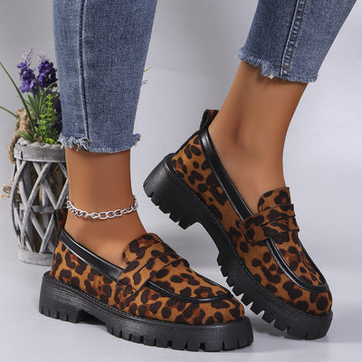 Marcella Leopard Print Loafers