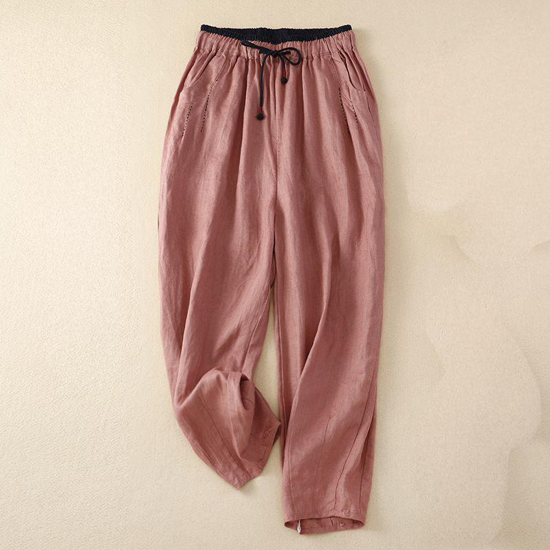 Giulia Relaxed Linen Drawstring Pants