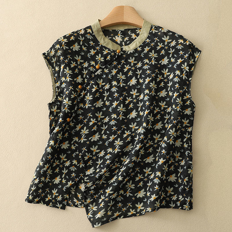 Chiara Linen Blossom Top
