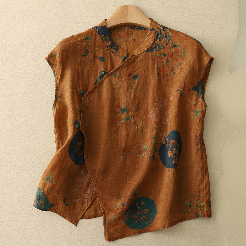 Chiara Linen Blossom Top