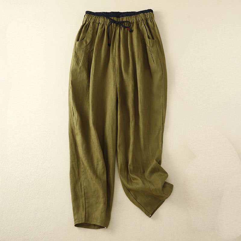 Giulia Relaxed Linen Drawstring Pants